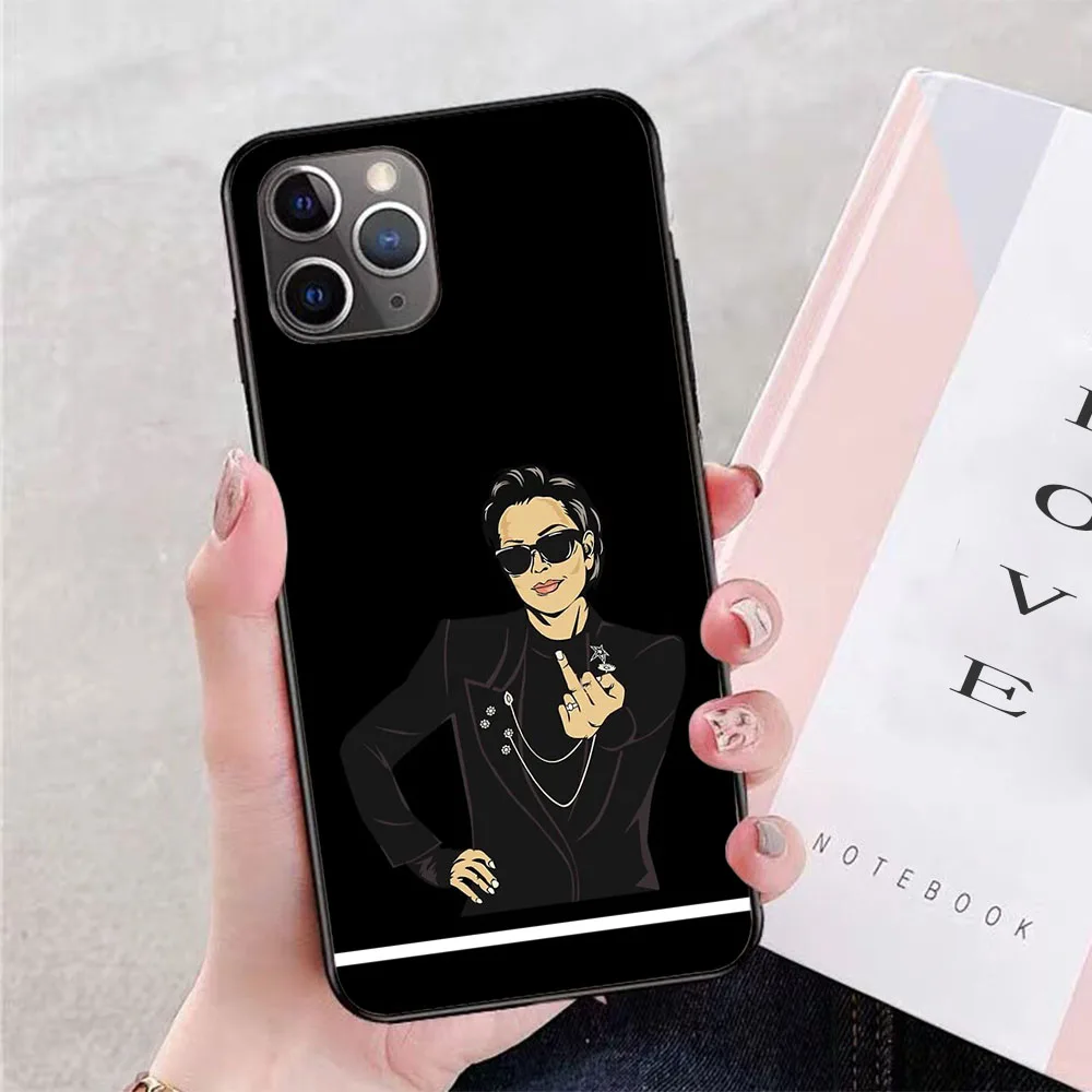 Черный чехол для телефона kris jenner iPhone 11 Pro X XR XS Max 6 7 8 plus Samsung S8 S9 S10 S20 A10 A50 | Мобильные