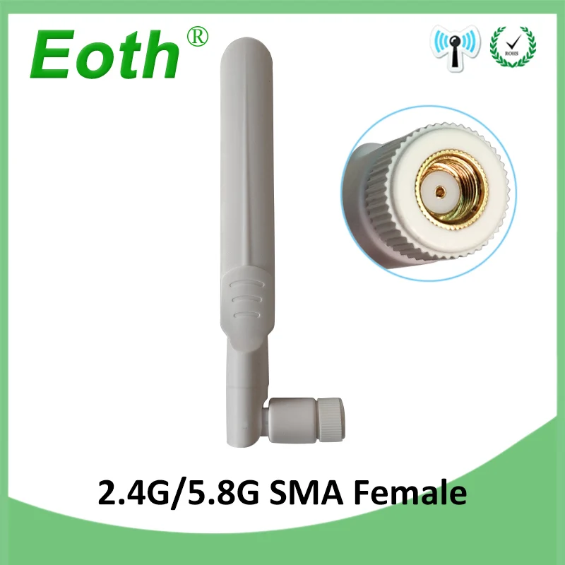 Антенна Wi Fi 2 4 ГГц 5 8 GHz антенна 8dBi RP SMA разъем Dual Band типа мама беспроводной