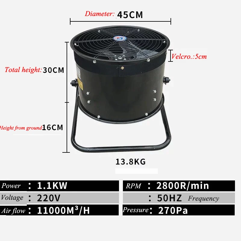 Воздуходувка для танцора 1100 Вт 1.5HP/750 Вт 1HP Супер мощный вентилятор для танцора неба для рекламы