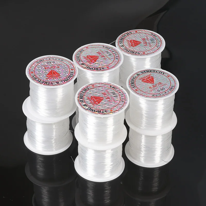 

0.2/0.3/0.4/0.5/0.6/0.8mm 10-100m Transparent Non-Stretch Fish Line Wire Nylon String Beading For Making Necklace DIY