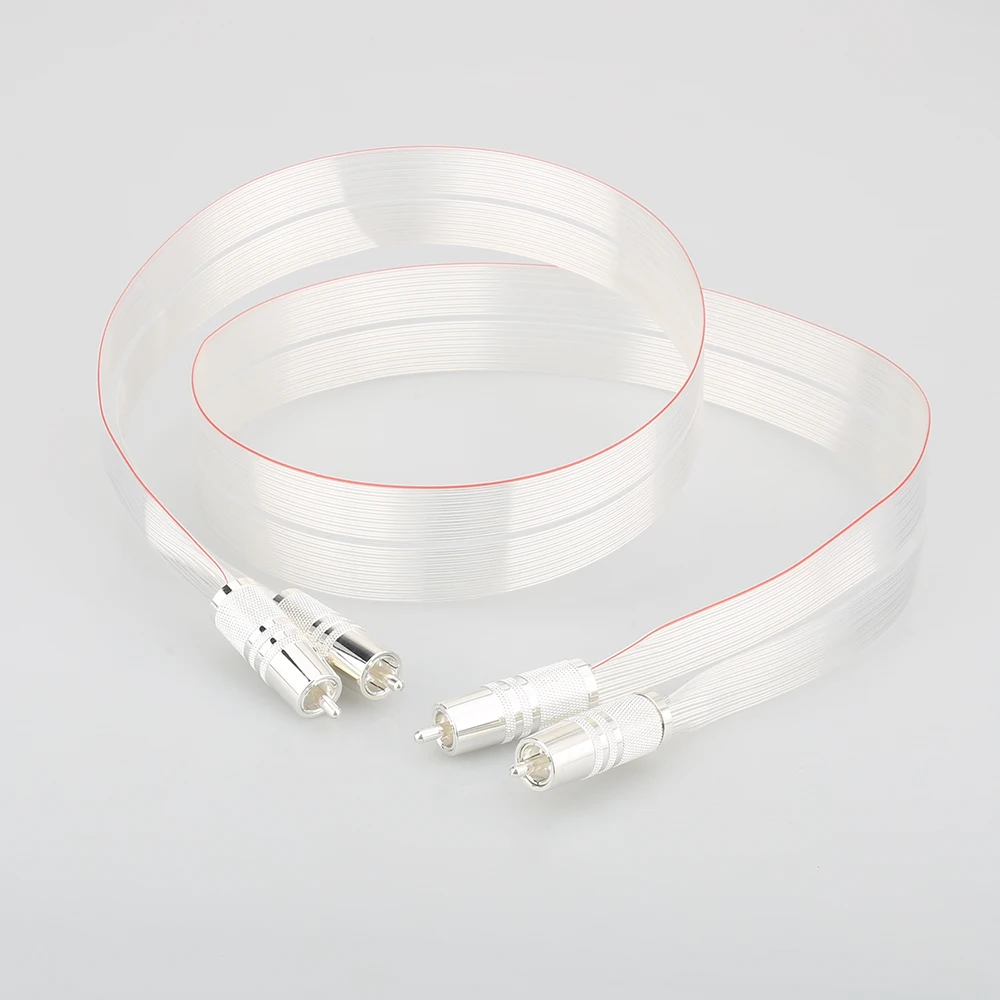 Кабель для подключения Hifi SR 02 RCA с посеребренным штекером 0 5 м за штуку Красный