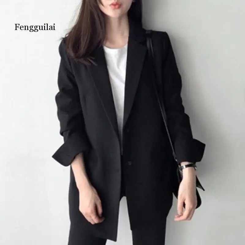 Fengguilai, женский костюм, подходит ко всему, осень, новинка, две пряжки, для девушек, тонкий, деловой наряд, костюм, женский, на каждый день, средней длины, пальто
