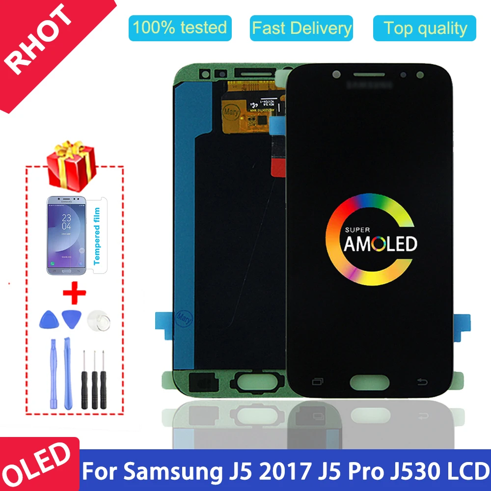 100% протестированный ЖК монитор Super AMOLED 5 0 &quotJ5 2017 для Samsung Galaxy J5 Pro J530F J530M J530