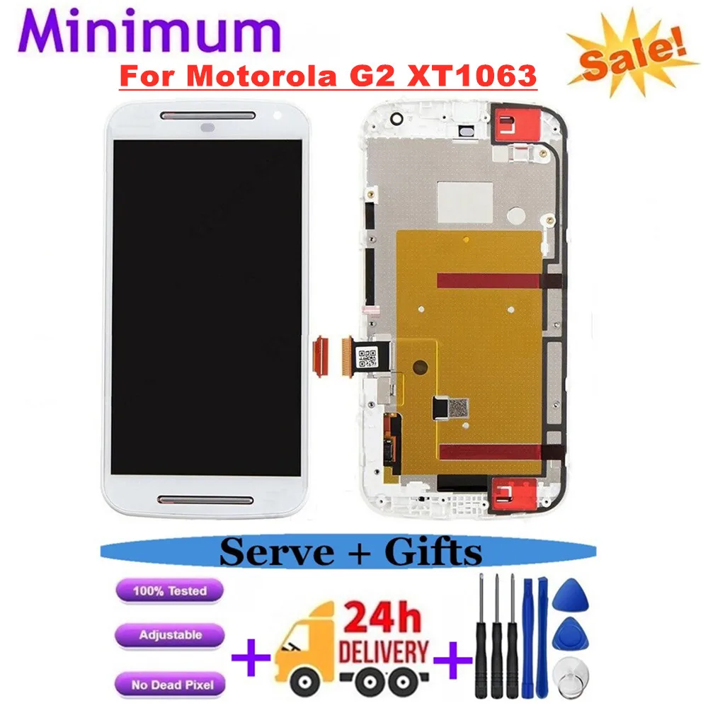 Сменный сенсорный ЖК-экран для Motorola Moto G2 G 2nd Gen XT1063 XT1068 XT1069 | Мобильные телефоны и