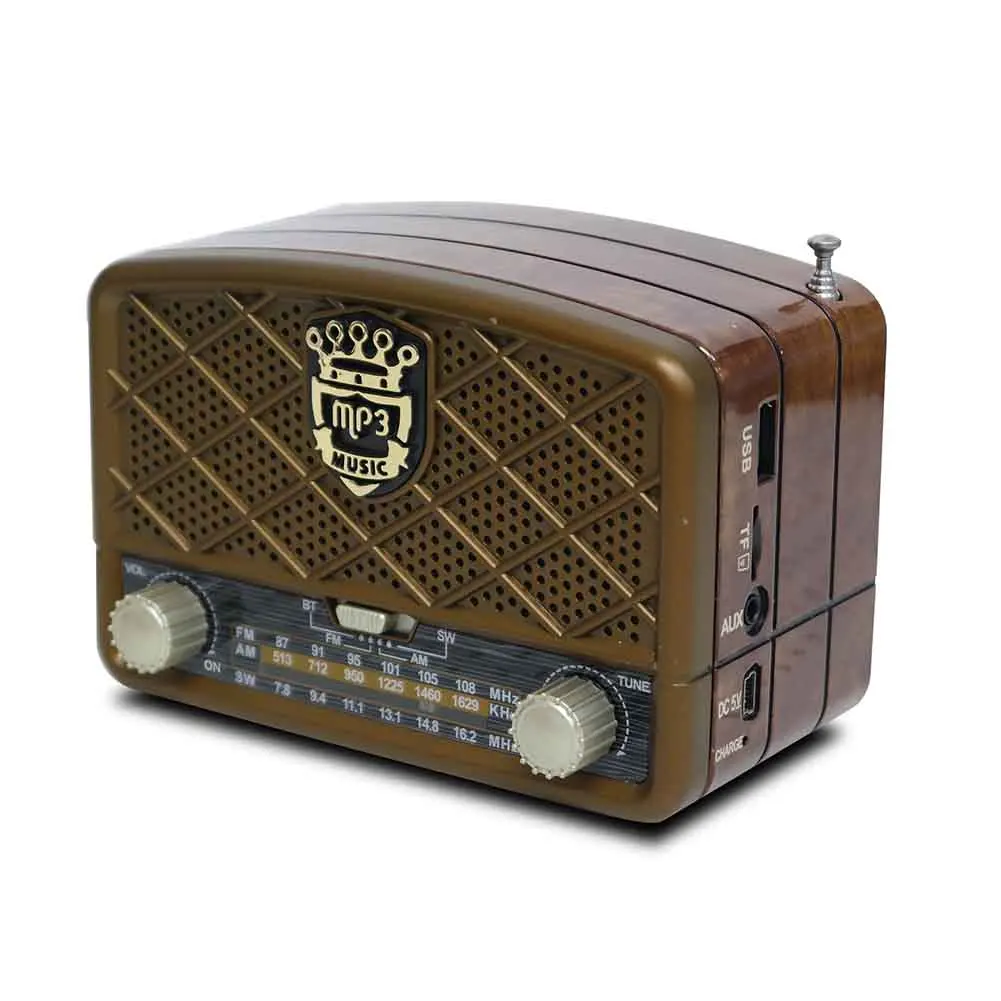 MP3 плеер портативный TF карта динамик Bluetooth Радио многофункциональный FM AM SW Aux музыка домашний ABS USB Перезаряжаемый Ретро подарок