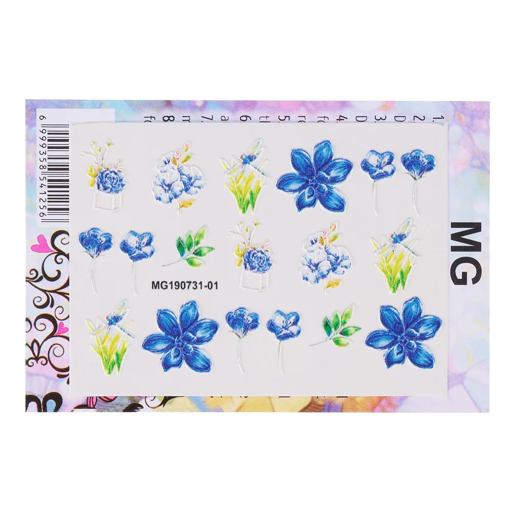 3D Acrylic Engraved Nail Sticker Beautiful Dancing Gril Snow Shape Water Decals Empaistic Nail Water Slide Decals DIY Nail Art