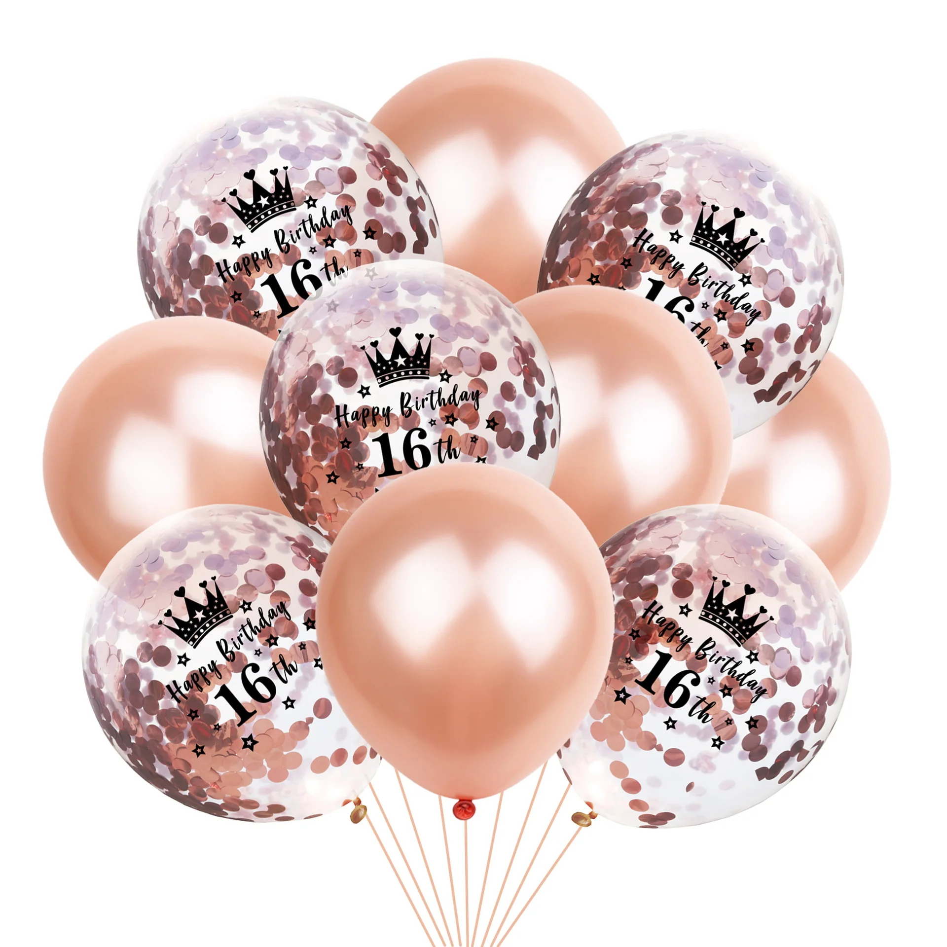Aliexpress Amazon корона с цифрами 18 21 30 блесток воздушный шар розовое золото резиновые воздушные шары комбо