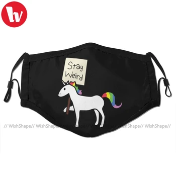

Weird Mouth Face Mask Stay Weird Unicorn Facial Mask Fashion Cool with 2 Filters for Adult