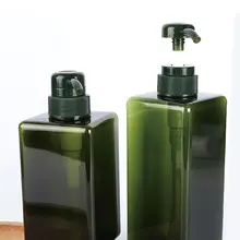450 мл большая емкость Квадратная бутылка для лосьона и шампуня четырехполосная бутылка для жидкой воды пустые бутылки с насосом Товары для ванной комнаты 1 шт