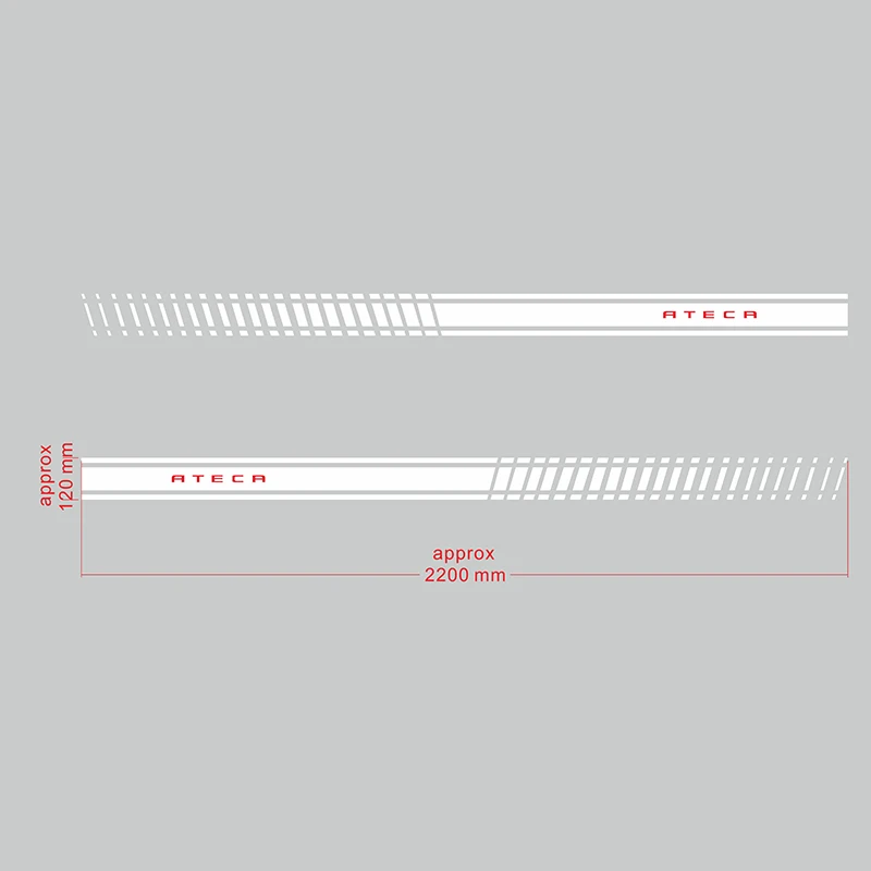 2 шт., наклейка для боковой юбки, стикер для гоночной полосы, наклейка s для сиденья, аксессуары для автомобиля