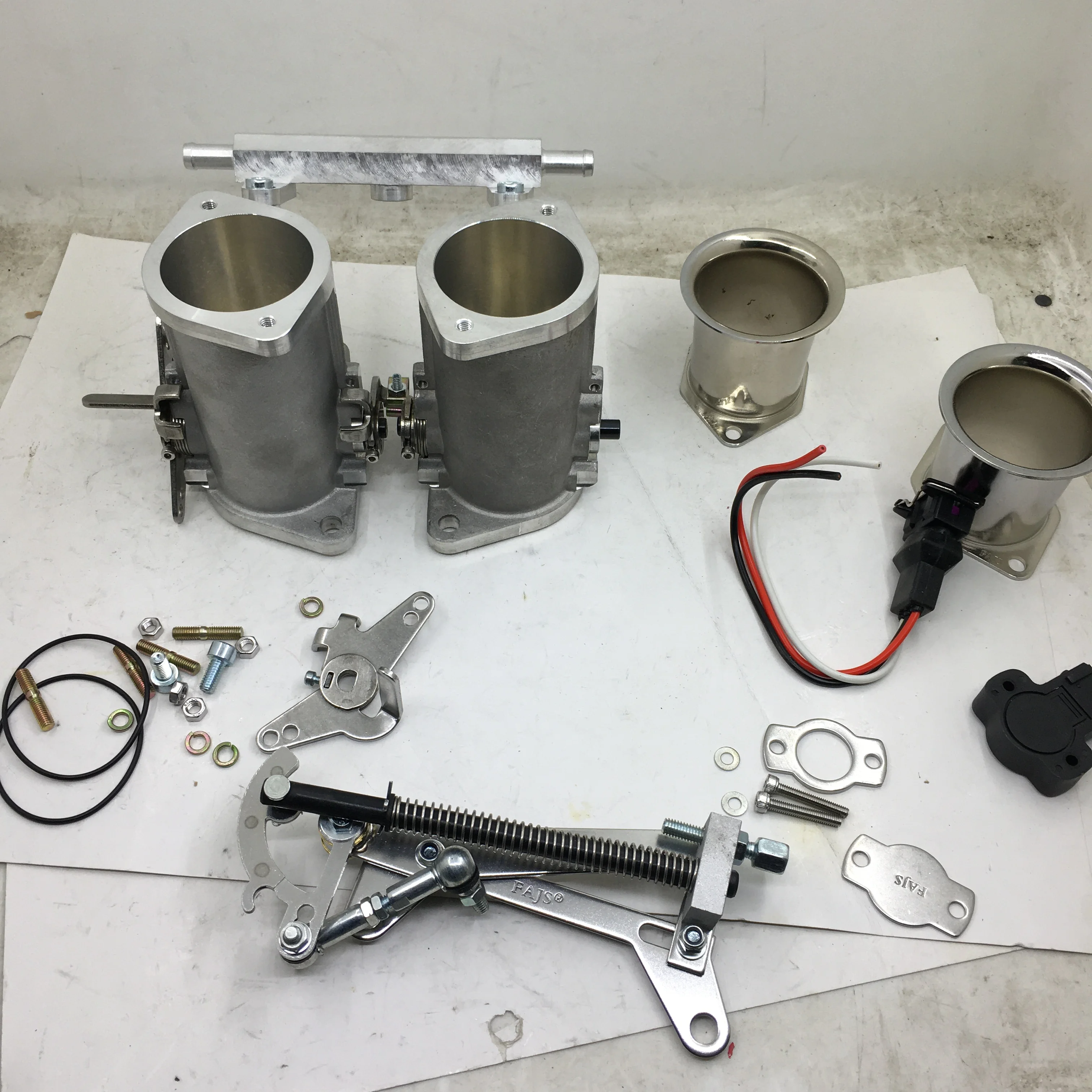 

SherryBerg 48IDF 48MM IDF Throttle Bodies AIR HORNS Tps linkage Kit 48mm FOR EMPI Weber Dellorto Carb W/T Injectors 48 IDF