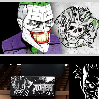 

Sembo SY7599 Dark Knight Batman Joker RC Evil Clown Bust MOC Statue Action Figures Building Blocks Bricks Dc Toys Christmas Gift