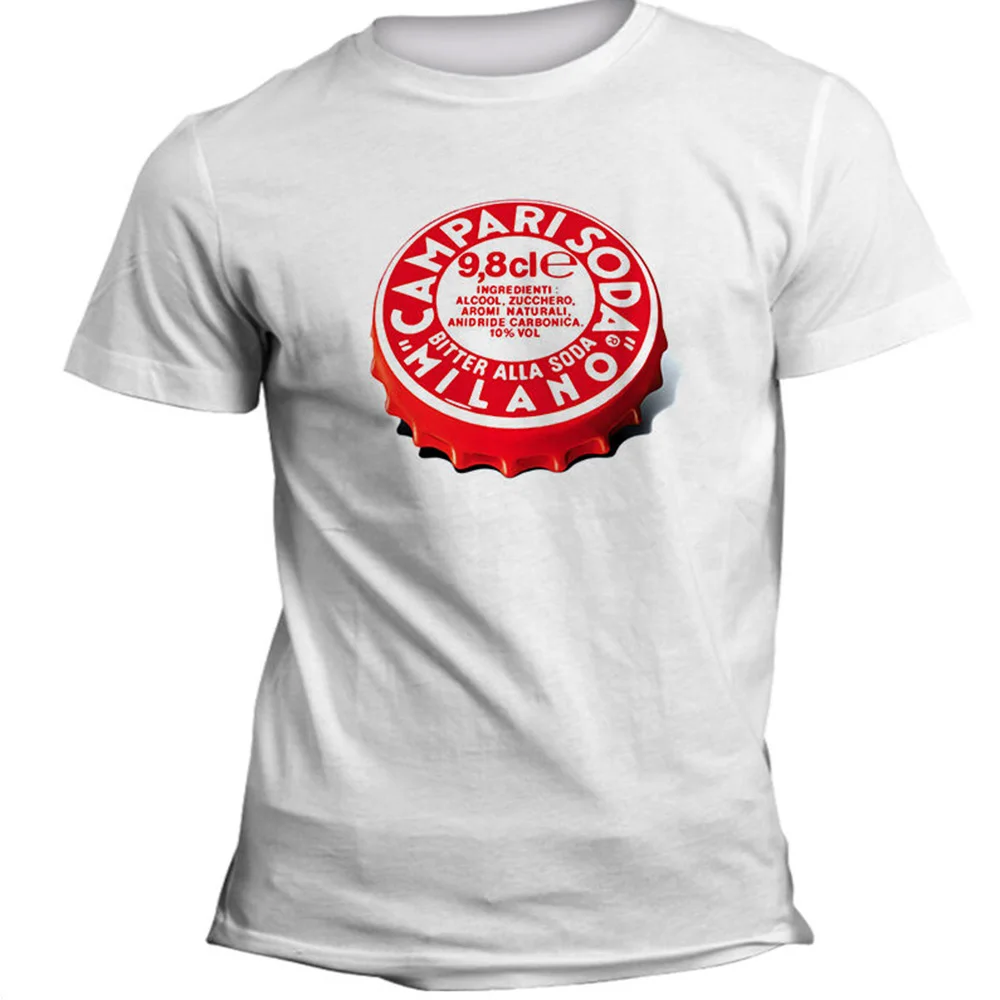 Футболка Uomo Donna Campari Soda Tappo Drink Barman хлопковая футболка Летняя стильная повседневная одежда