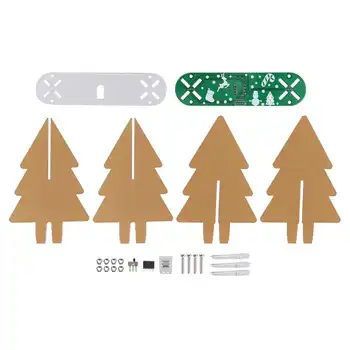 

Outdoor christmas string lights Acrylic 3&#8209 Dimensional Christmas Tree LED Gradient Circuit Kit for Christmas Ornaments