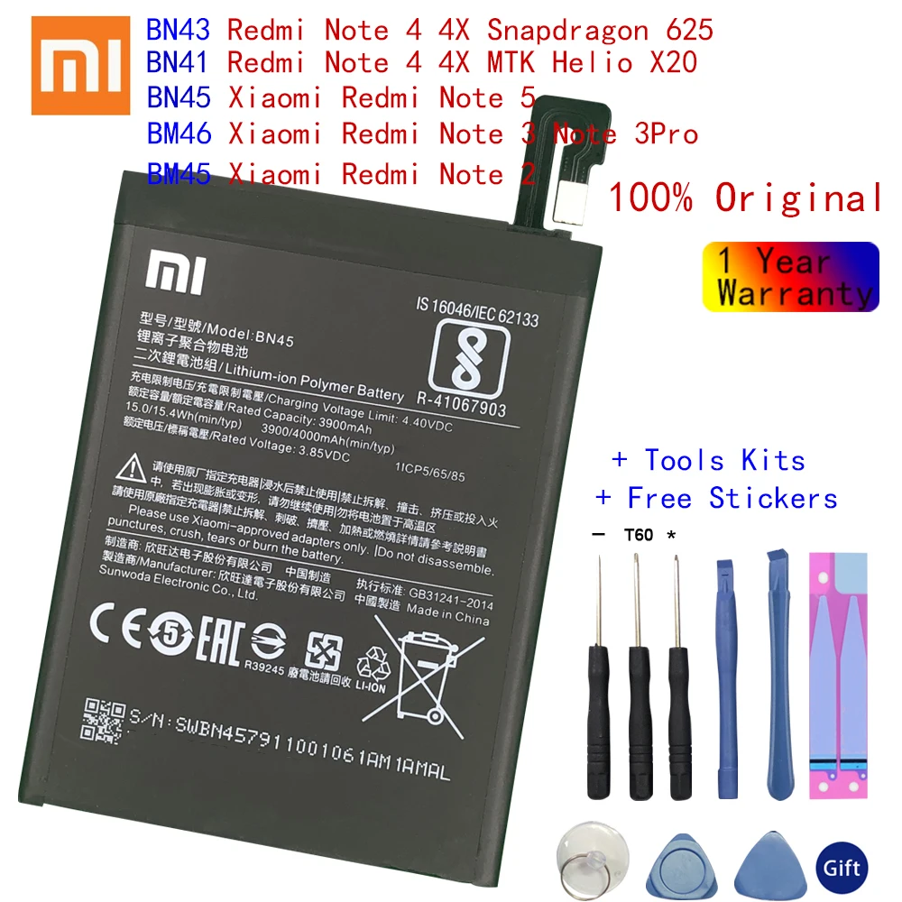 Батарея BN43 BN41 BM45 BM46 BN45 для Xiaomi Redmi Note 5 4 4X 3 2 | Мобильные телефоны и аксессуары