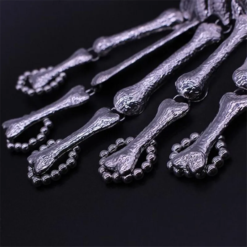 ZRM Punk Gothic Skull Bracelet Hand Bone Bangles Flexible Metal Bracelets For Women Men Nightclub Party Hip Hop Jewelry
