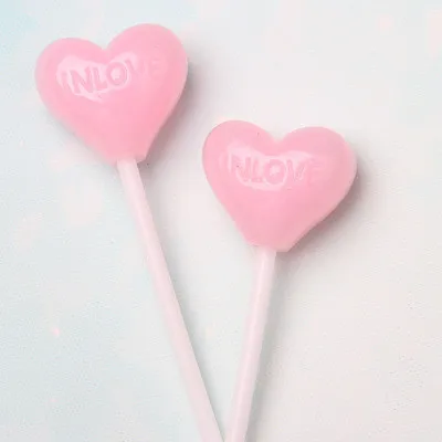 pink heart 10 шт. сладкое сердце Микки Маус голова леденец Flatback Смола Кабошон миниатюрная еда Скрапбукинг DIY украшение ремесло - Цвет: pink heart