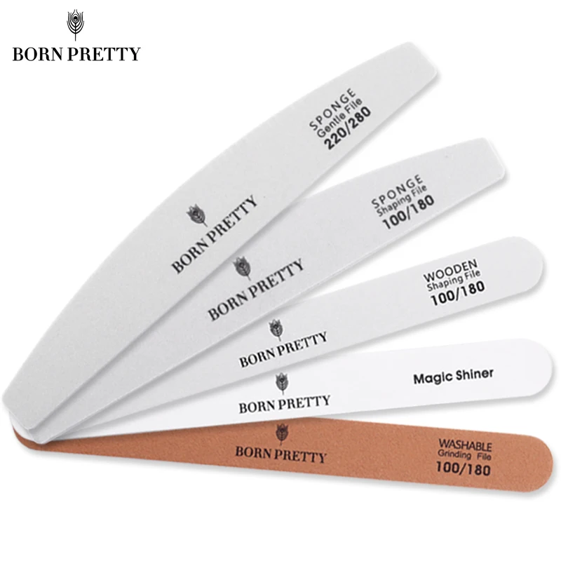 BORN PRETTY пилка для ногтей шлифовальный буфер маникюрный Полировочный Гель лак