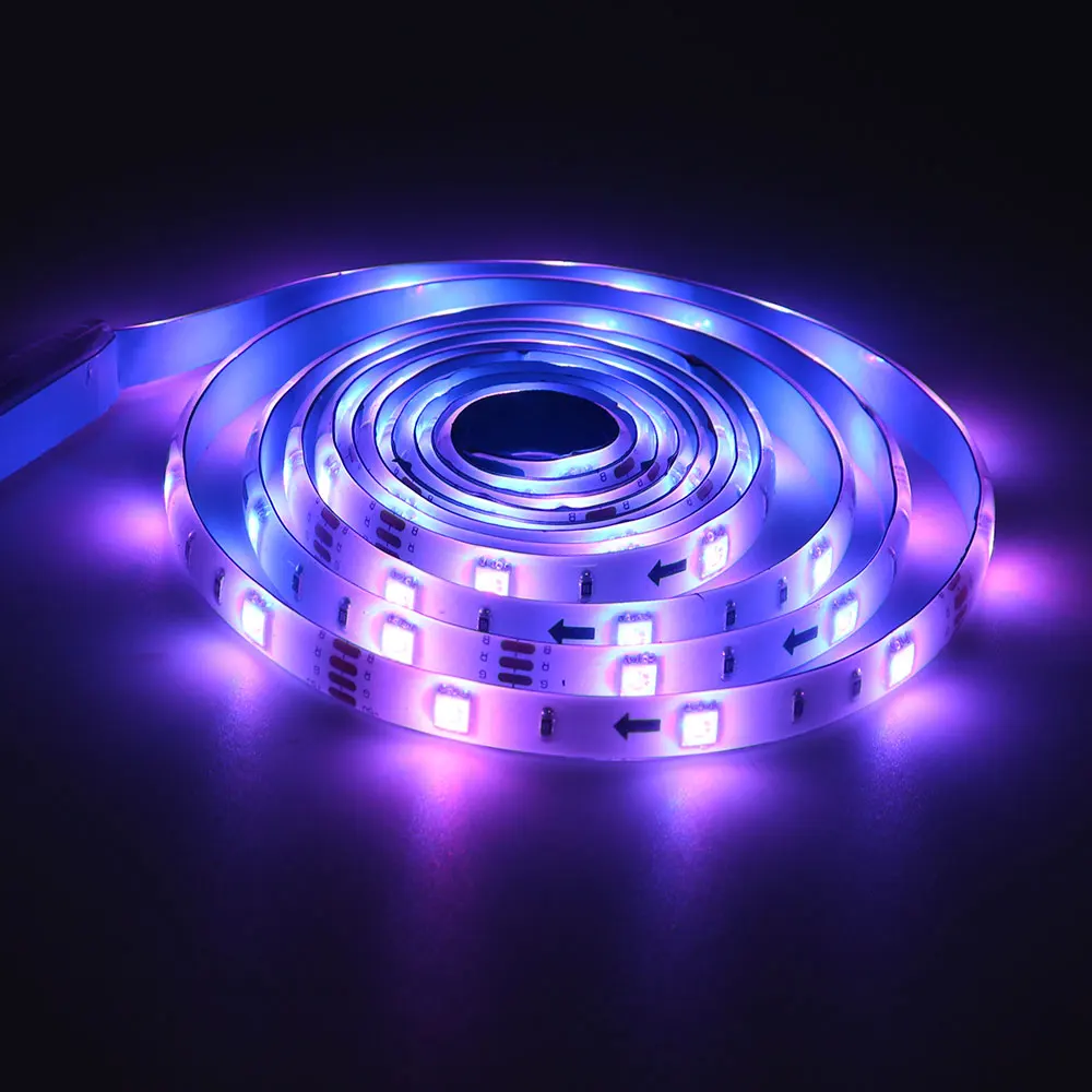 Music LED Strip Light RGB 16 Colors Changing With Music DC 5V USB Powered IP65 Waterproof Music String Light With Remote Control