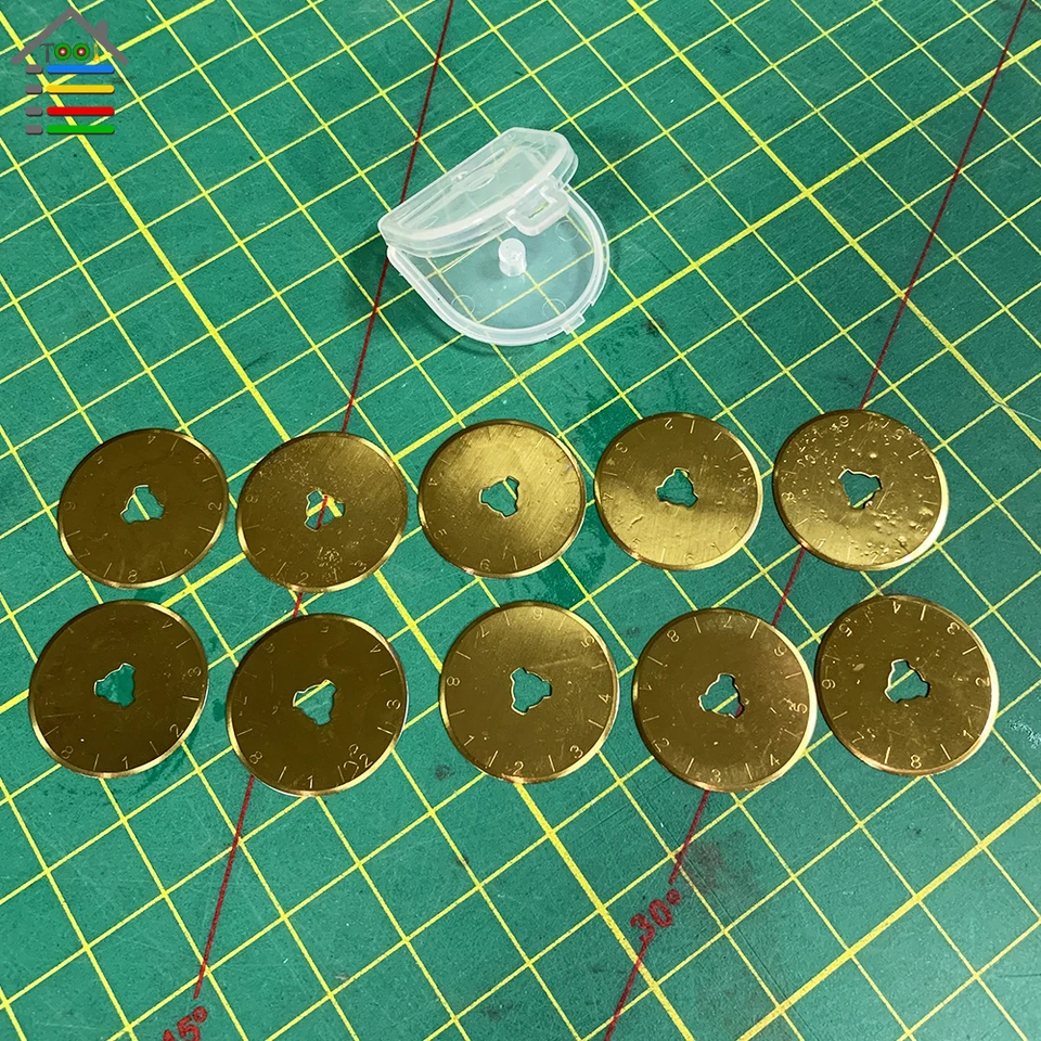 OLFA 45MM LAME Rotanti Confezione 10 Argento Alta Qualità Acciaio - Foto 14