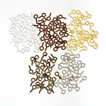 

DoreenBeads Zinc/Iron Alloy Screw Eyes Bails Top Drilled Findings Beads Mixed DIY Making Jewelry Accessories 8mm x 4mm, 1000 PCs