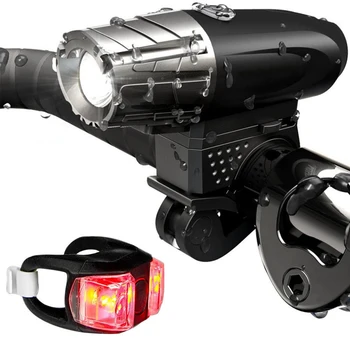 

USB Rechargeable Bike Light Rainproof LED 1200mAh Front Lamp Headlight Ultralight Flashlight Bicycle Light Bicycle Accessories