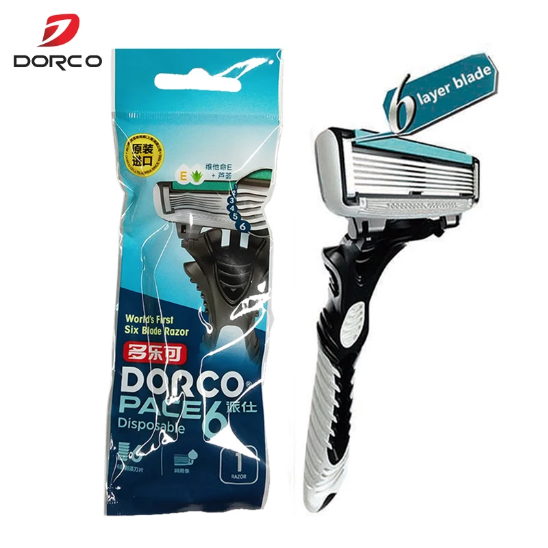 

3pcs/lot Dorco Razor Men 6-Layer Blades Razor for Men Shaving Stainless Steel Safety Razor Blades