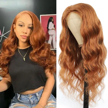 

4x4 Lace Closure Wigs SOKU Brazlian Brown Body Wave Lace Closure Human Hair Wigs Pre Plucked Remy Lace Wig For Black Women