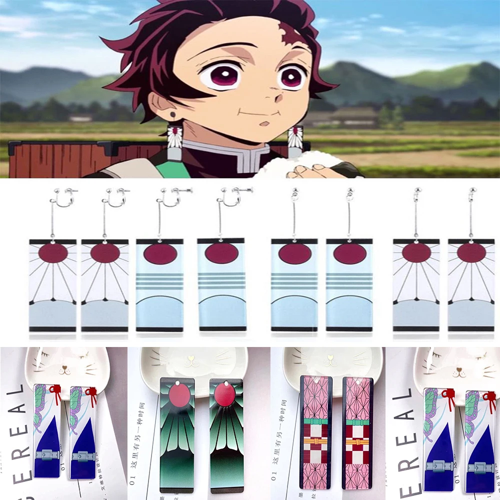 Tanjiro earrings aliexpress Clearance