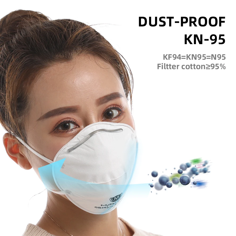 

FDBRO 2020 KN95 Cup Mask Anti Flu Face Mask White PM2.5 Adjustable Strip Dust Outdoor Breathable Facial Nonwoven Masks Free Ship
