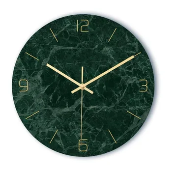 

Reloj de pared Wall Clock DIY home decor living room bedroom New Minimalism Marble style Mute Environmental Clock часы настенные
