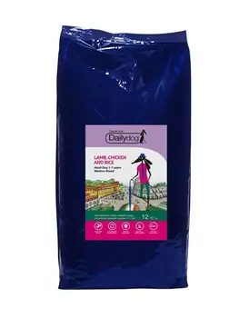

Dailydog casual dog adult medium Lamb & chicken and rice for dogs Ram/chicken/Rice-12 kg x 1 10 PCs