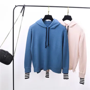 

Autumn Winter Woman Sweater Hooded Long Sleeve Pullover Korean Woman Sweater