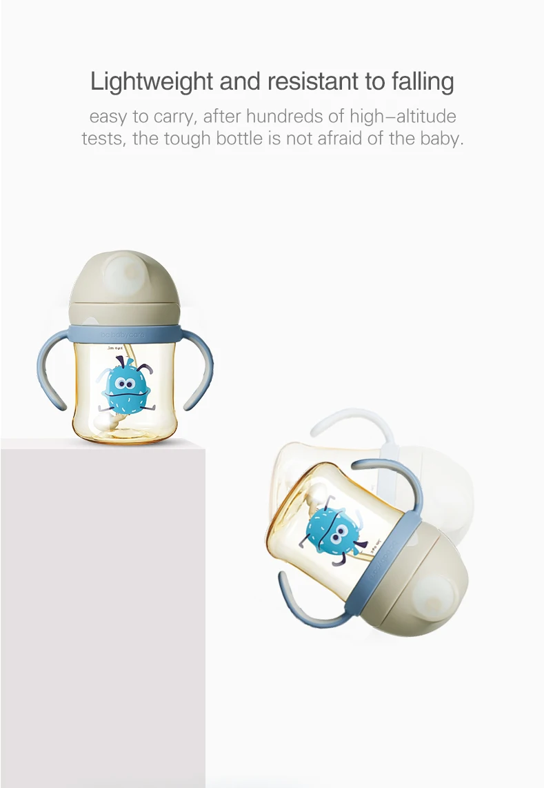 Babycare/Детская Бутылочка для питья PPSU, противопадающая, детская соломенная бутылочка с ручкой для кормления младенцев