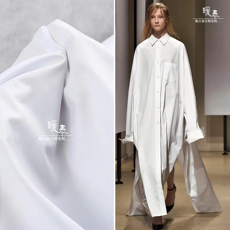 Thin Fiber Cotton Fabric White DIY Patchwork Shirt Skirt Pants Coat Dress Designer 50x150cm | Дом и сад
