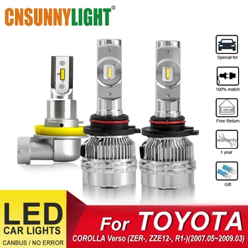 

CNSUNNYLIGHT LED Car Headlight Bulbs For TOYOTA COROLLA Verso(ZER, ZZE12, R1)(2007-2009) Foglamp Car-Styling Headlamp Light Bulb