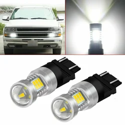 2 pçs 3157 3156 led luz de circulação diurna lâmpada drl branco reversa luzes sinal cauda ferramentas automotivas acessórios do carro universal