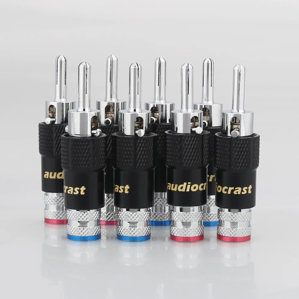 8x Audiocrast Audio Разъем для динамика типа банан винтовой фиксатор 10 мм Кабельный
