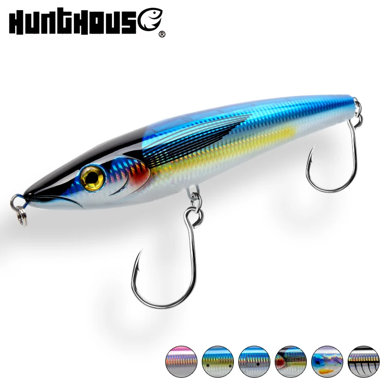 

Hunthouse 240mm 139g pencil floating fishing lure stickbait Saltwater tuna fishing lure for GT fish hard fake bait lw524 nbl9062