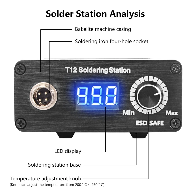 T12 Mobile Phone Repair Special Soldering Station Programmable Temperature Control Sleep Standby Soldering Iron Soldering Statio