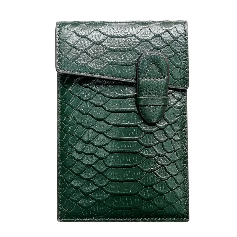 

2020 Women Wallet Genuine Leather Card Holder Crocodile Pattern Card Package Mini Purse Slim Multi-card-bit Pack Bag Men