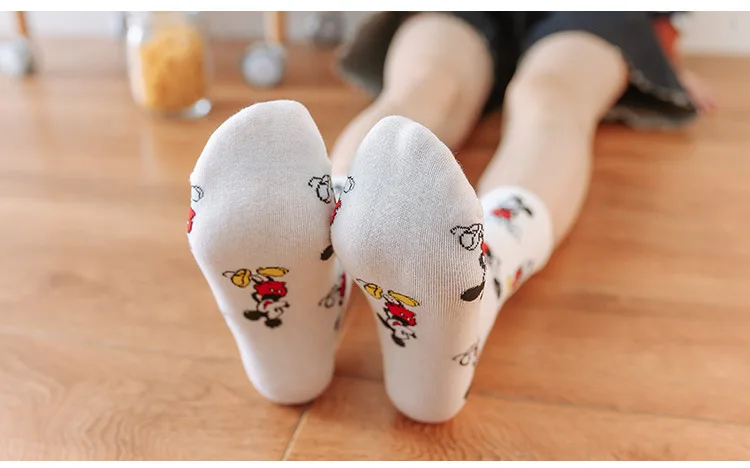 Disney 50 пар Novlety забавные Женские носочки хлопковые повседневные носки для девочек Длинные Короткие дышащие женские счастливые носки милый мультфильм