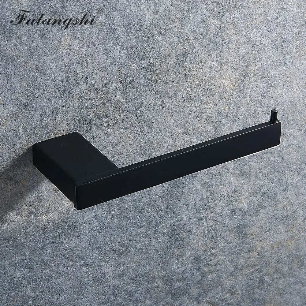 Roll Paper Holder Falangshi высокое качество, квадратный набор аксессуаров для ванной комнаты, вешалка для полотенец, держатель для бумаги, держатель для туалетной щетки, настенный WB8837 - Цвет: Roll Paper Holder