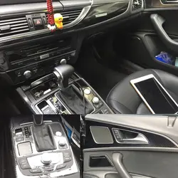 Автомобильный-Стайлинг 3D/5D углеродное волокно Автомобильный интерьер центральная консоль изменение цвета молдинг наклейки для Audi A6 C7 2012-2018