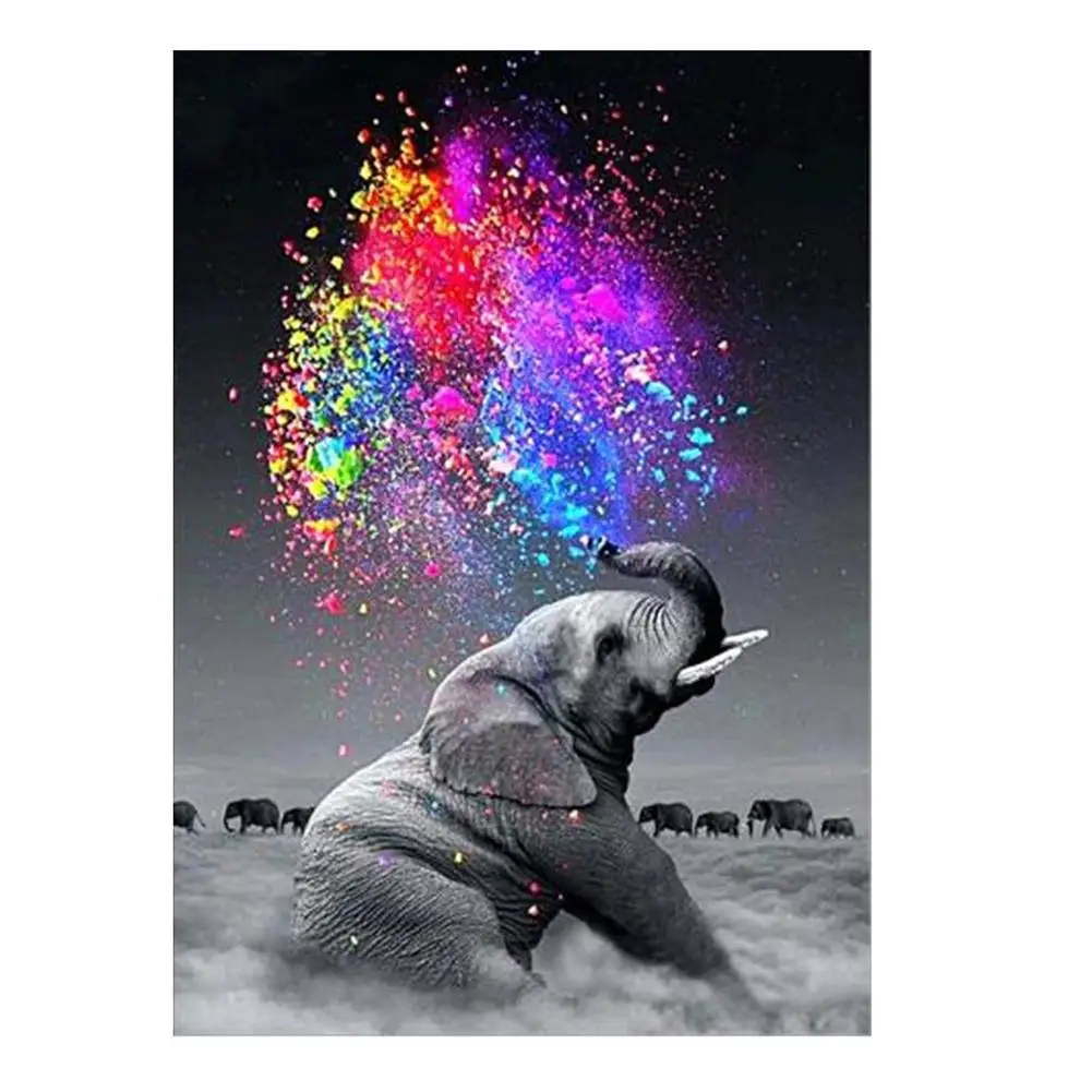 

40*30CM 5D Elephant Pattern Diamond Painting Rhinestone Drawing Embroidery Cross Stitch Kit Christmas Gift DIY Home Decoration