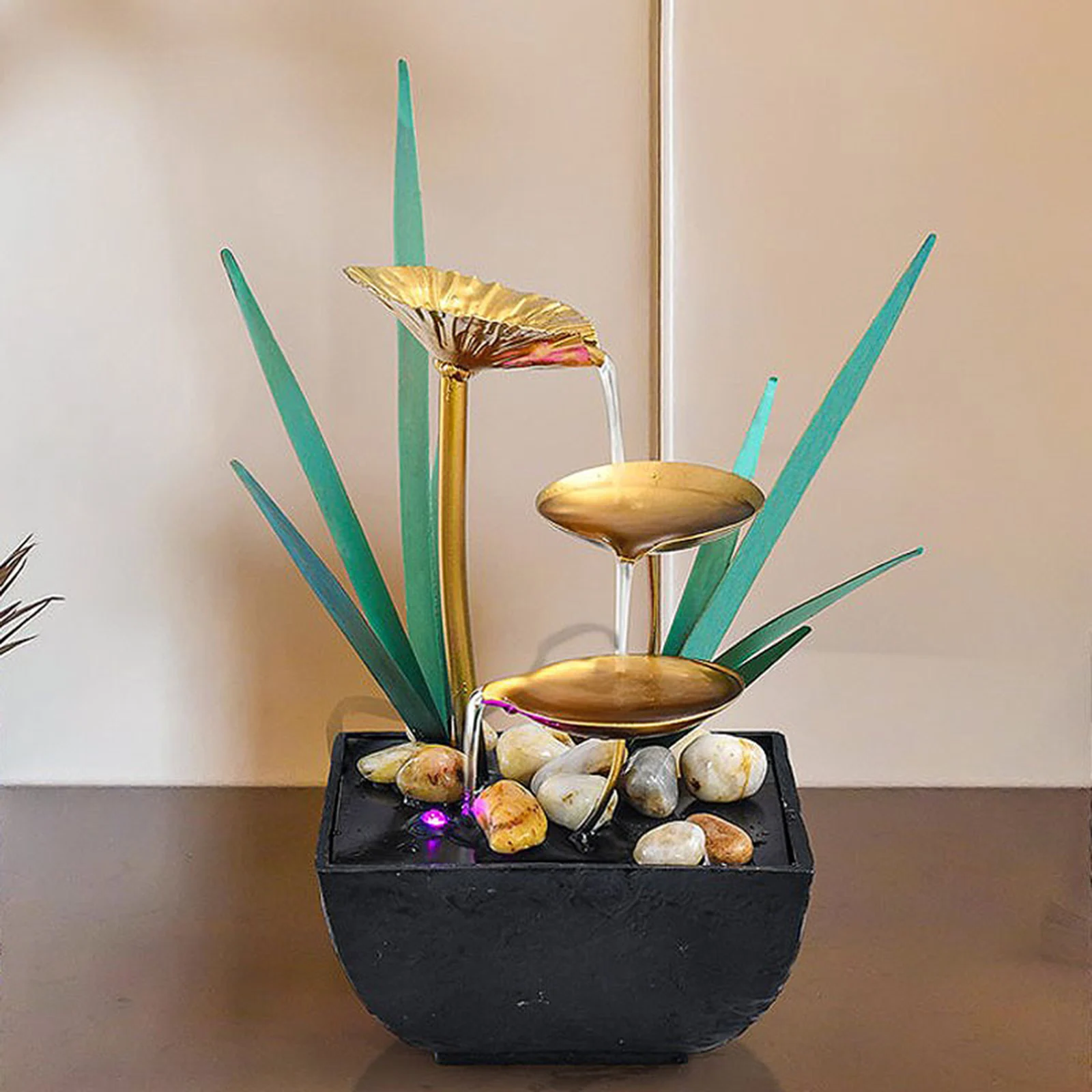 Indoor Relaxation Tabletop Fountain Automatic Pump with Power Switch