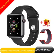 Sportwatch Serie 5 Waterproof 1.3inch Full Touch Ccreen Customised Watch Faces Music Contol Smart Watch Man for Ios Android Wear
