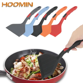 

HOOMIN Frying Pan Food Lifters Cooking Utensils Non-stick Kitchen Cooking Tool Pizza Shovel Beef Egg Scraper Silicone Turner