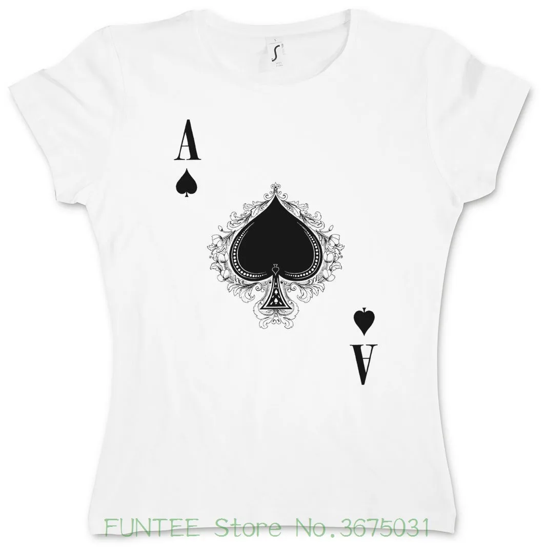 Женская футболка Ace Of Spades Iii женская пики покер карта казино Karte Royal Flush Pik с