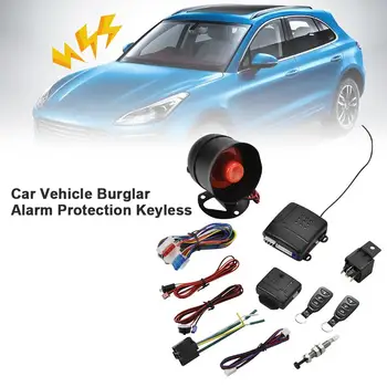 

Car Vehicle Burglar Alarm Protection Keyless Entry Security System Remote Control Alarm LED Indicator Vibration Alarm Speaker